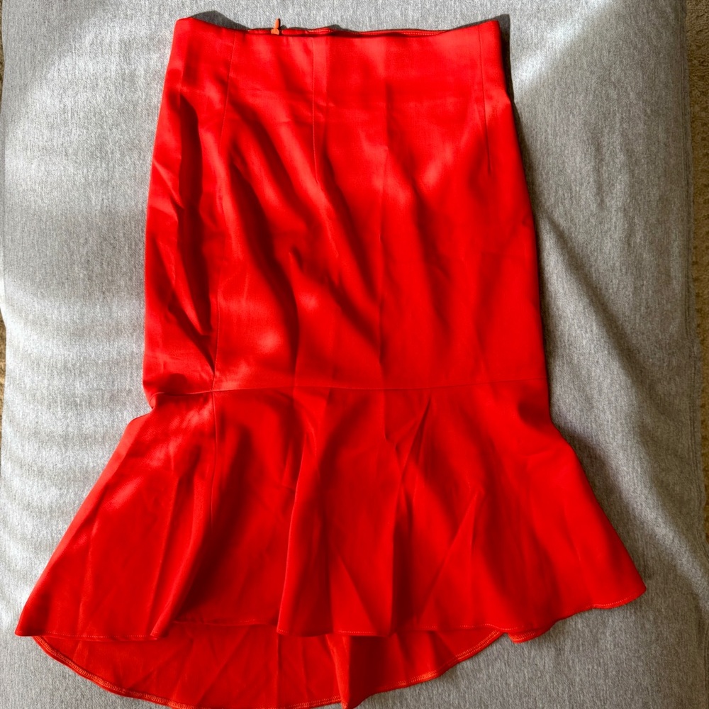 Orange Red Fishtail Skirt